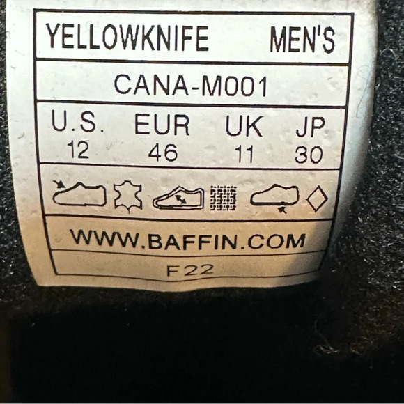Baffin Men's Waterproof Yellowknife Winter Boot. Sz: 12 - Picture 14 of 14